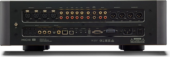 Rotel Michi P5 Series 2 Stereo Preamplifier rear view