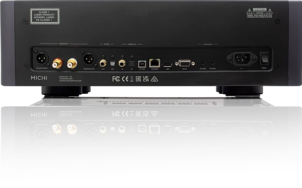Rotel Michi Q5 Transport CD Player/DAC  rear view