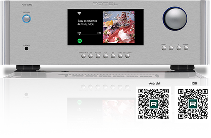 Rotel RAS-5000 integrated streaming amplifier front view-silver