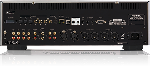 Rotel RC-1590MKII Stereo Preamplifier rear view