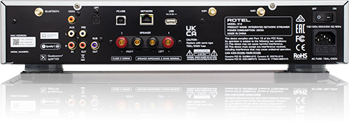Rotel S14 Integrated Network Streamer rear view
