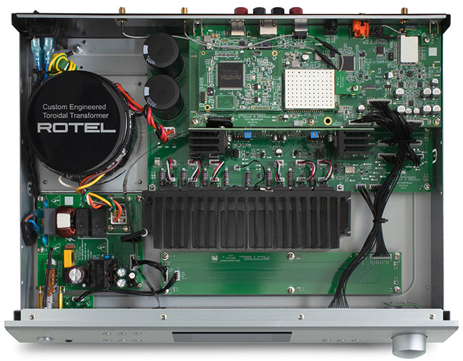 Rotel S14 Integrated Network Streamer internal view