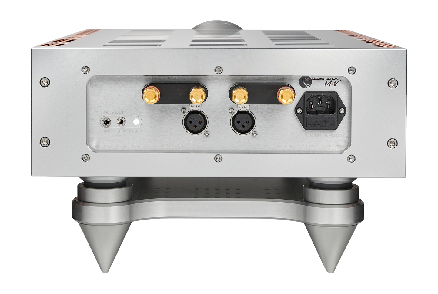 Dan D'Agostino Momentum S250 MxV Stereo Amplifier rear view