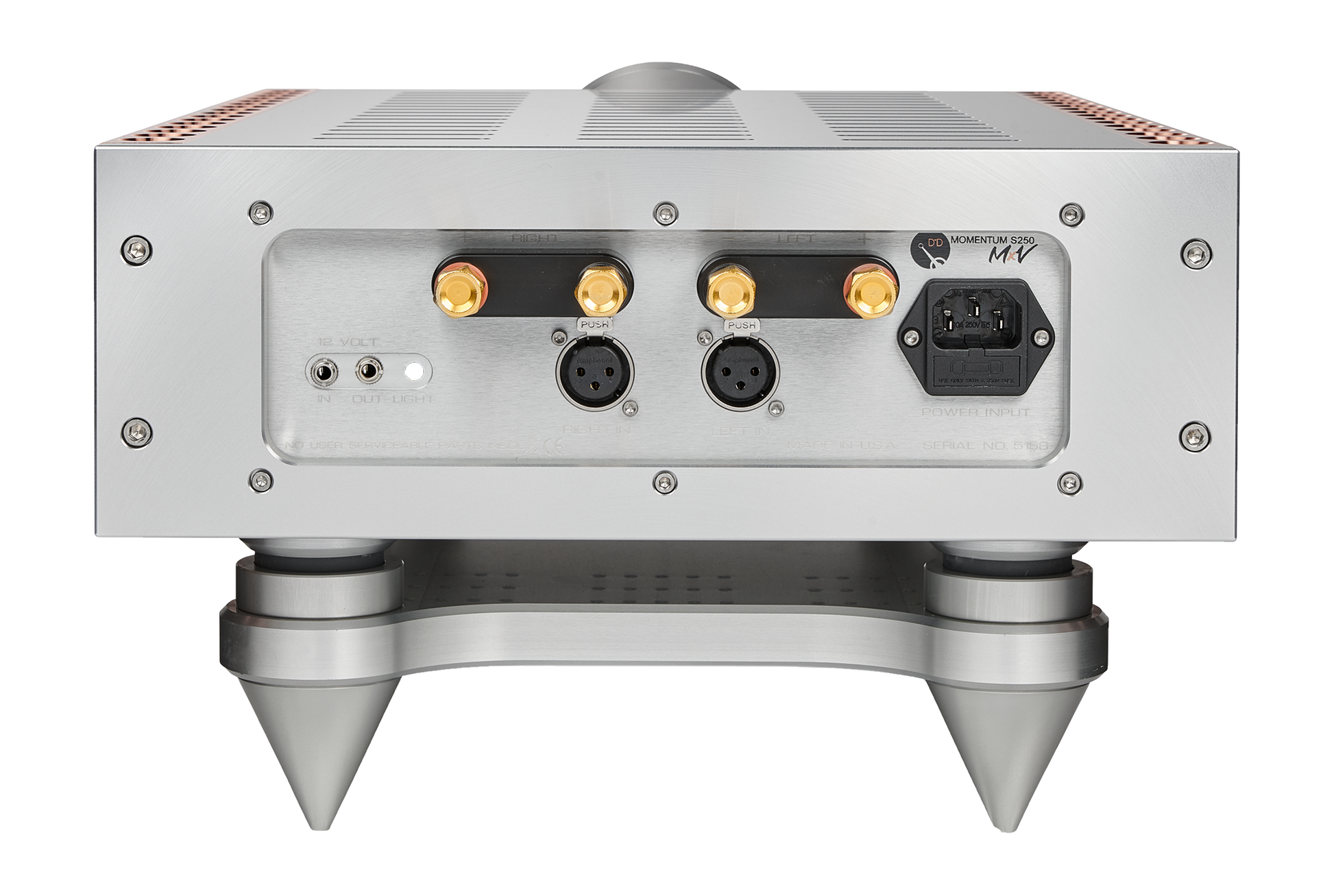 Dan D'Agostino Momentum S250 MxV Stereo Amplifier rear view