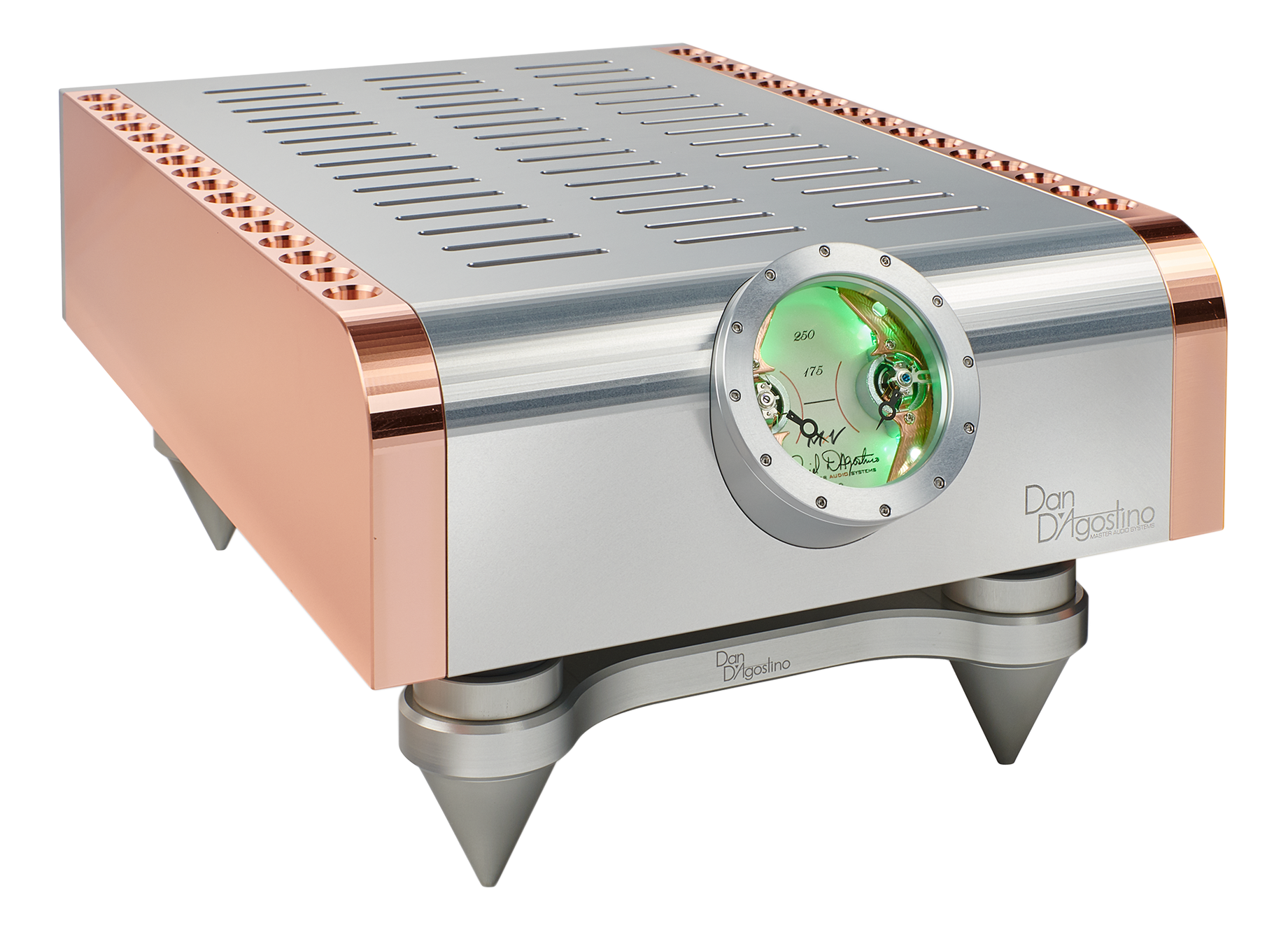 Dan D'Agostino Momentum S250 MxV Stereo Amplifier angled front view