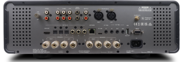 Rotel Michi Prestige X430 Integrated Amplifier rear view