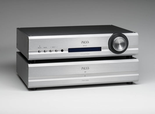 Pass Labs XP-22 preamplifier front view-silver