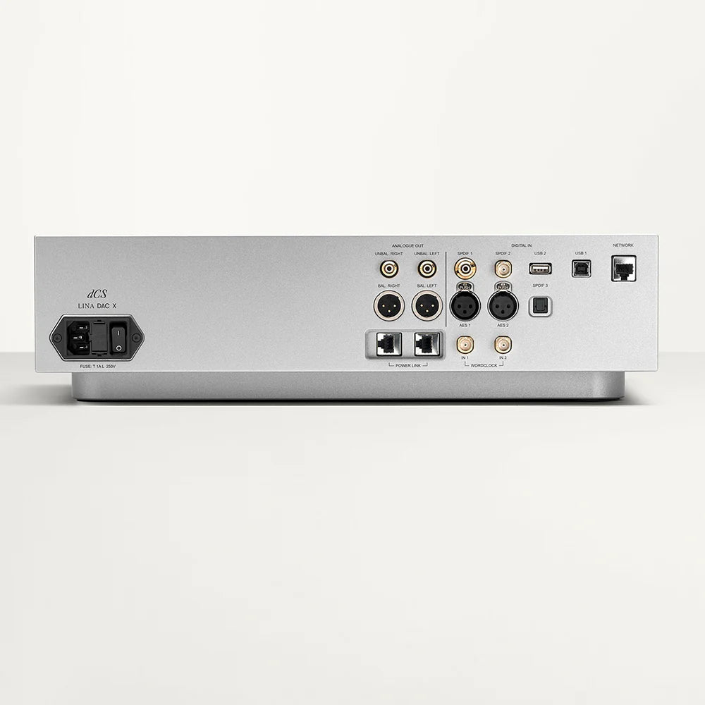 dCS Lina Network DAC X silver rear view