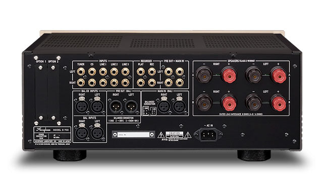 Accuphase E-700 Class A Precision Integrated Stereo Amplifier rear view