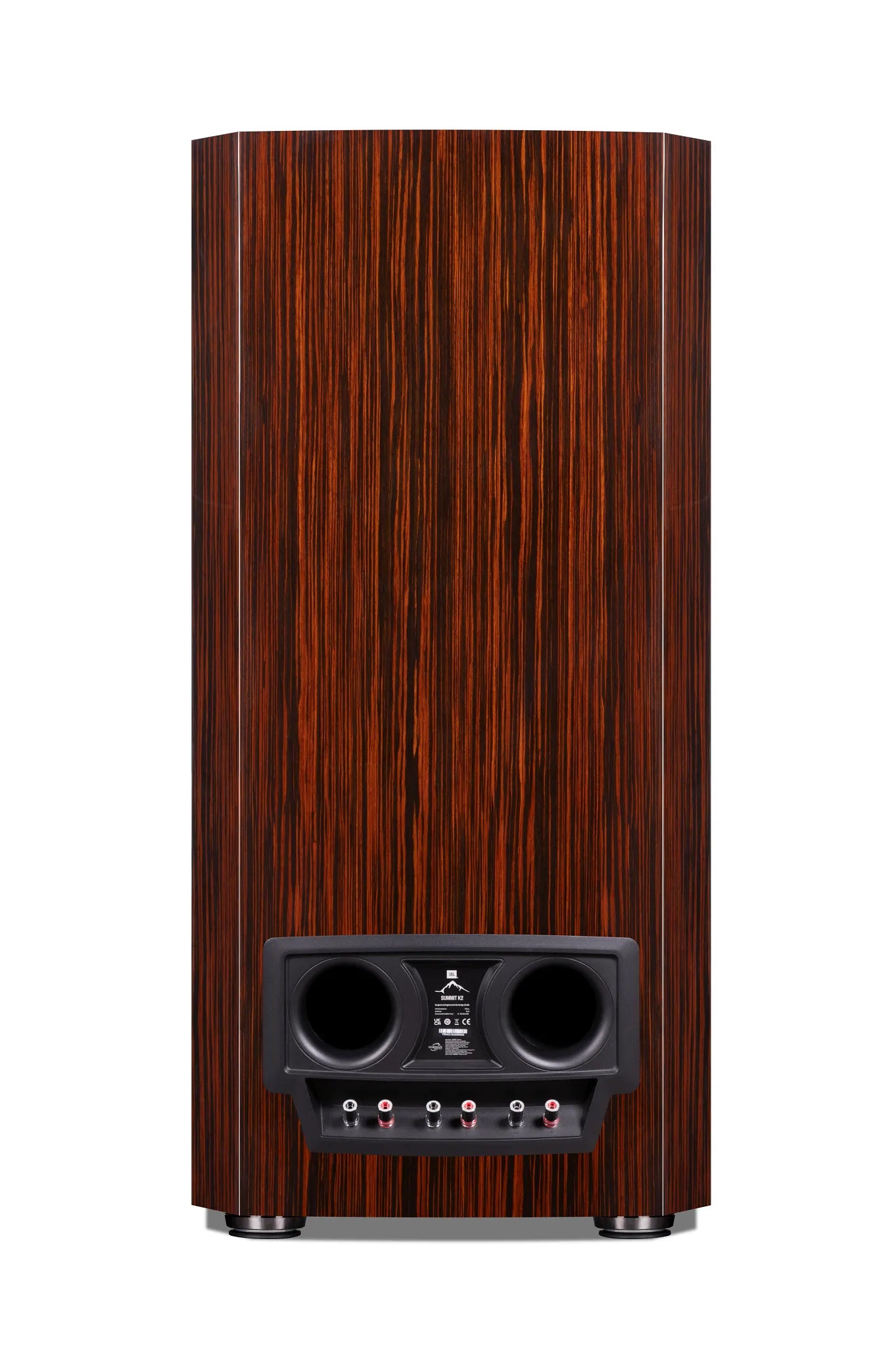 JBL Summit K2 3-Way 15 Inch Reference Floorstanding Speaker Ebony High Gloss- rear view