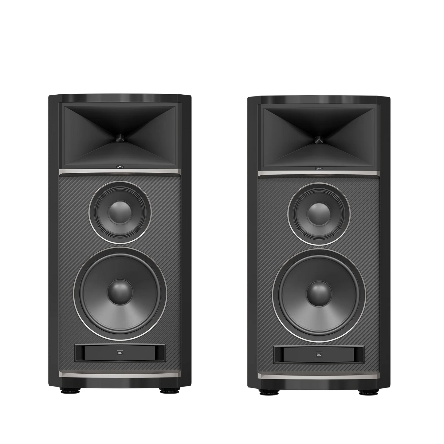 JBL Summit K2 3-Way 15 Inch Reference Floorstanding Speaker Black High Gloss-front view