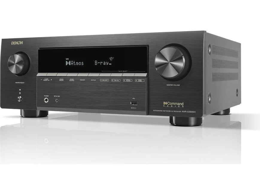 Denon AVR-X3900H angled front view alternate