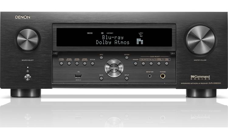 Denon AVR-X6800H 11.4-channel home theater receiver view of the front