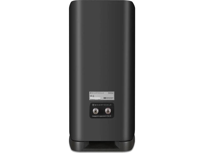 Black Wharfedale speaker on a white background