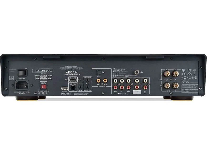 Arcam A15+ Stereo integrated amplifier with built-in DAC, Bluetooth®, Auracast, and HDMI-rear view