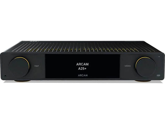Arcam A25+ Stereo integrated amplifier with built-in DAC, Bluetooth®, Auracast, and HDMI-front view