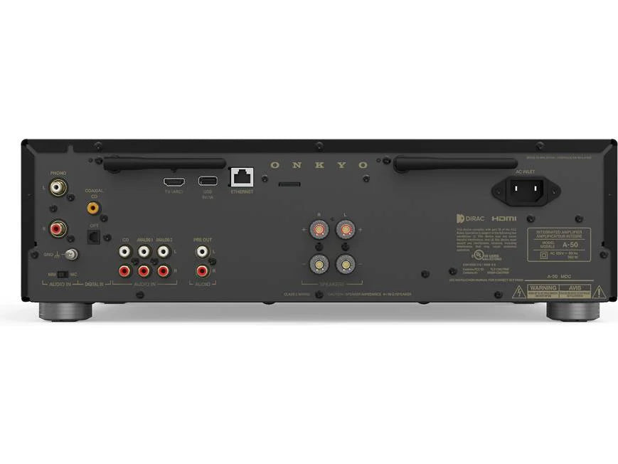 Onkyo Icon A-50 Stereo integrated amplifier rear view