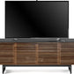 Natural Walnut front view with TV