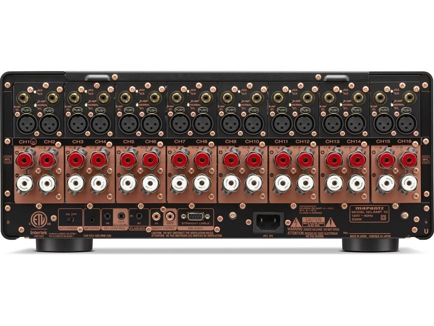 Marantz AMP 10 16-channel power amplifier rear view