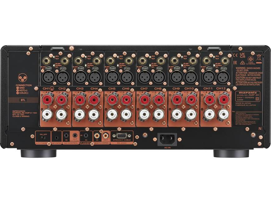 Marantz AMP 20 12-channel power amplifier rear view