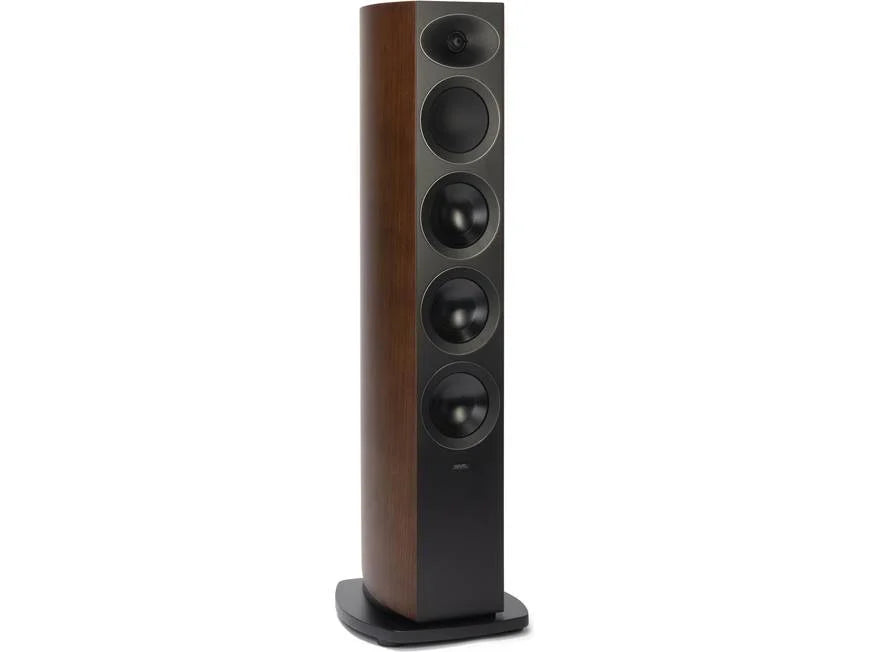 Revel Performa4 F345 angled view walnut
