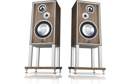 LEAK Sandwich 250 Standmount Loudspeakers - Walnut - Pair with stands