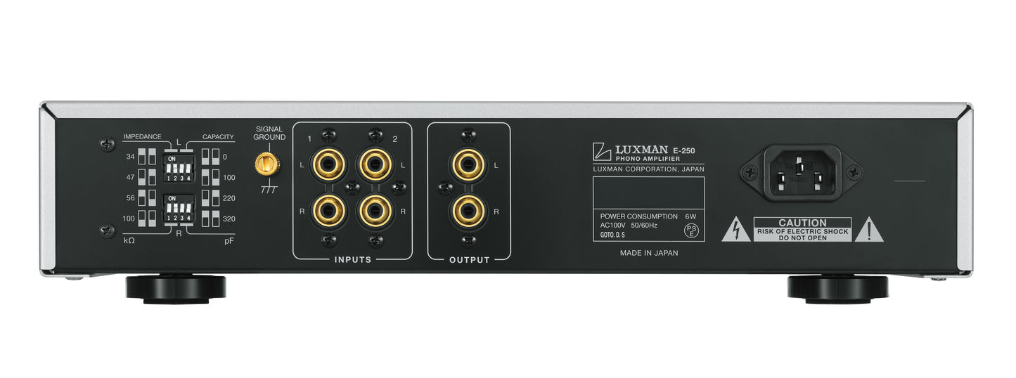Luxman E 250 MM/MC Phono Stage / Preamplifier- rear view