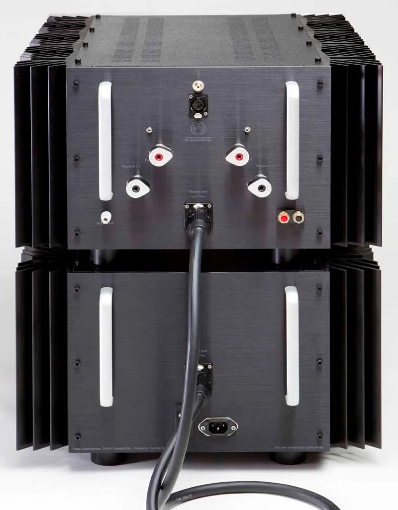 Pass Labs Xs 150 monoblock amplifier rear view