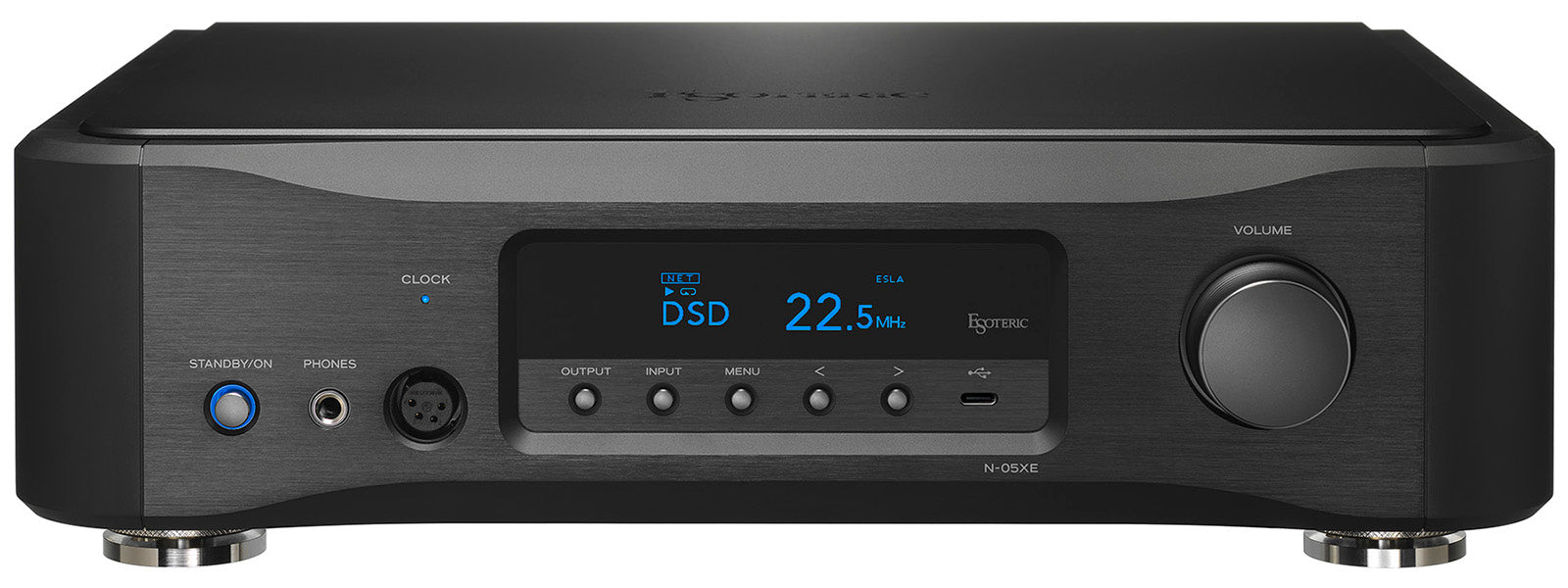 Esoteric N-05XE Network player/Pre-amp front view black