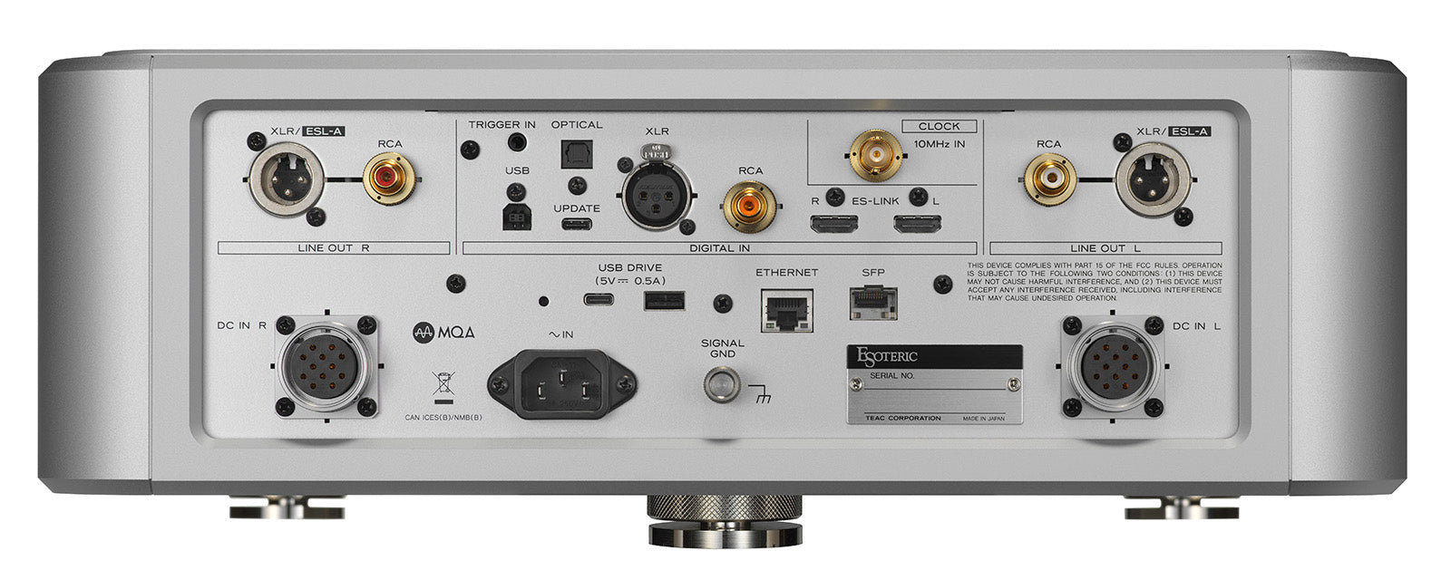 Esoteric Grandioso N1 Network Player rear view
