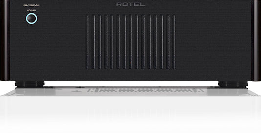 Rotel RB-1582 MkII stereo amplifier front view-black
