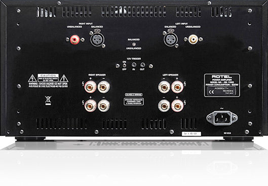 Rotel RB-1590 Stereo Power Amplifier rear view