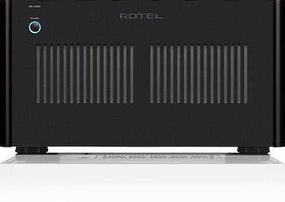 Rotel RB-1590 Stereo Power Amplifier front view-black