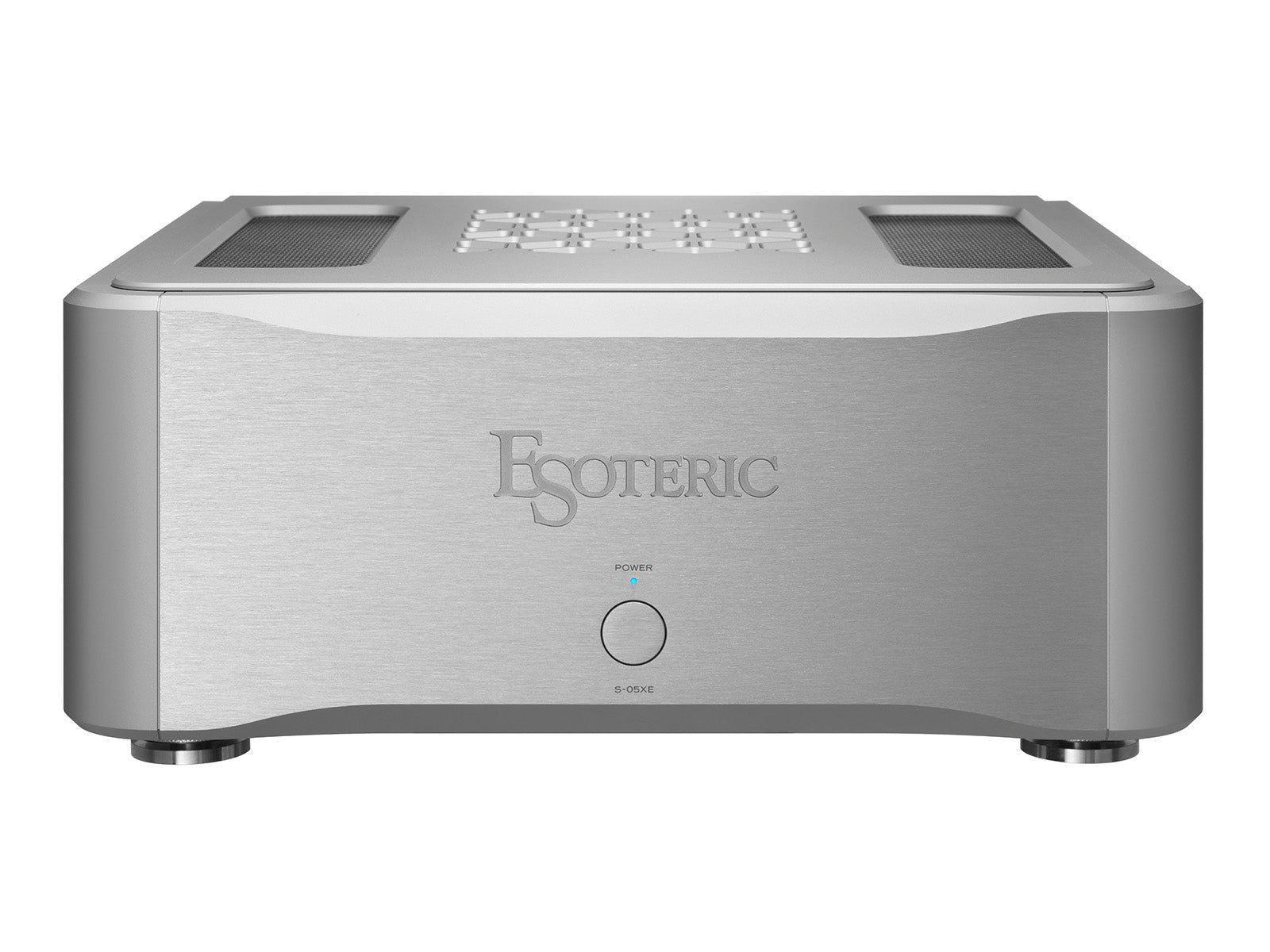 Esoteric S-05XE stereo amplifier front view silver