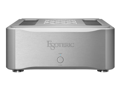 Esoteric S-05XE stereo amplifier front view silver